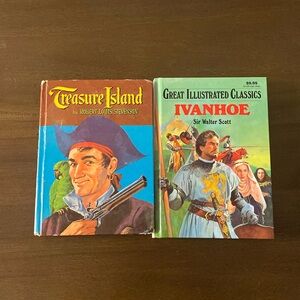 Great Illustrated Classics Ivanhoe and Treasure Island